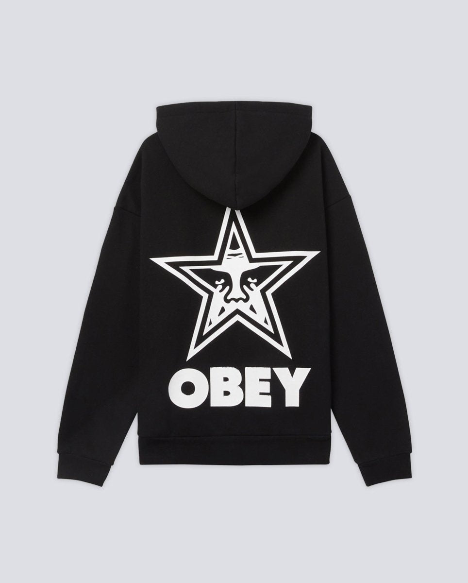Sudadera Obey Bold Star Extra Heavy Negro Unisex 112470224-BLK
