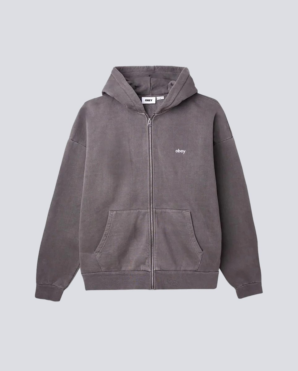 Sudadera Obey Lowercase Pigment Con Cremallera Gris Unisex 112460019-PBA