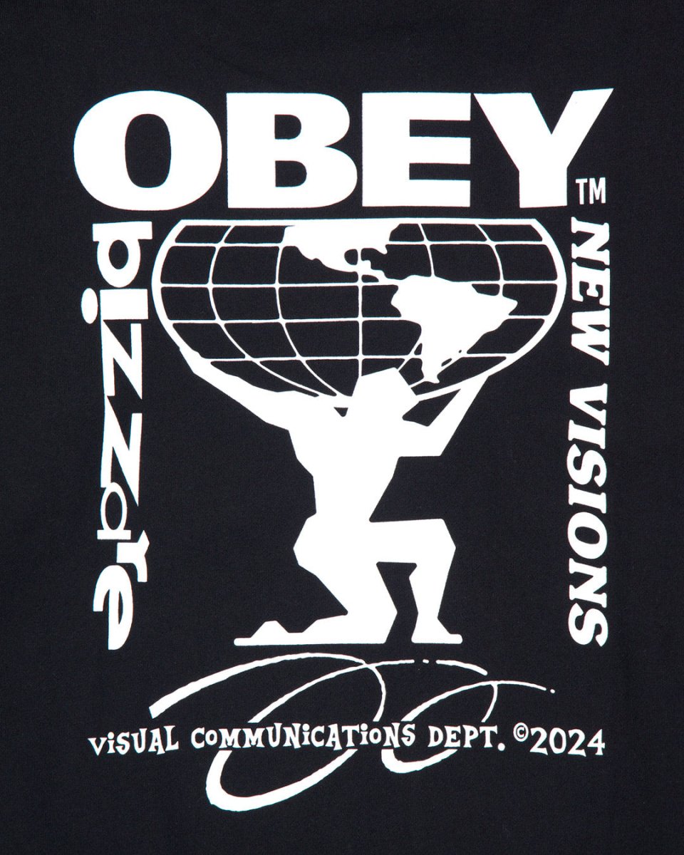 Sudadera Obey New Visions Extra Heavy Negro Unisex