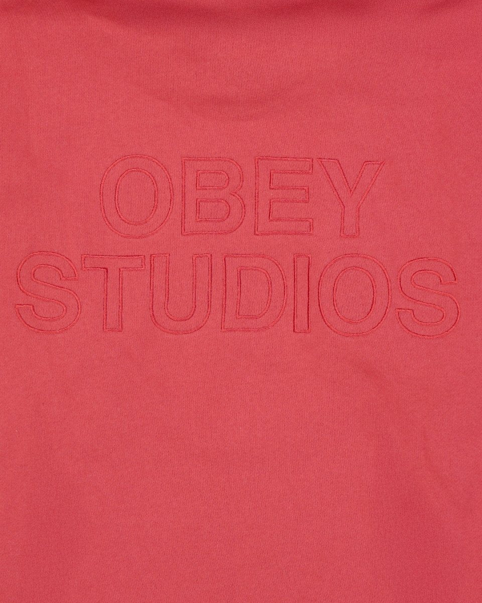 Sudadera Obey Studios Extra Heavy Hood Rojo Hombre 112470245-MIR