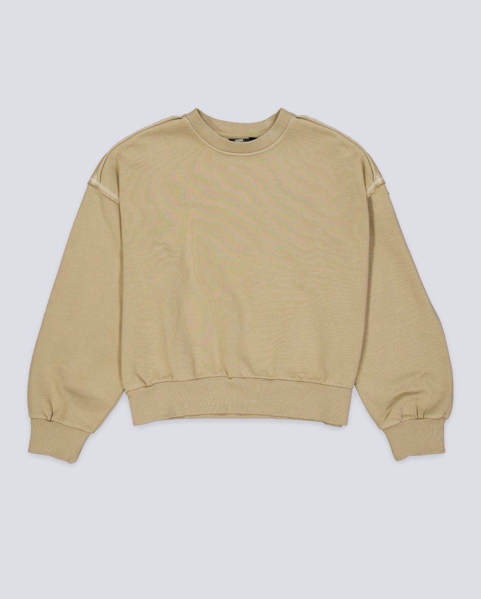 Sudadera Vans Got Your Back Crew Bay Leaf Beige Mujer VN000Q33EMF1