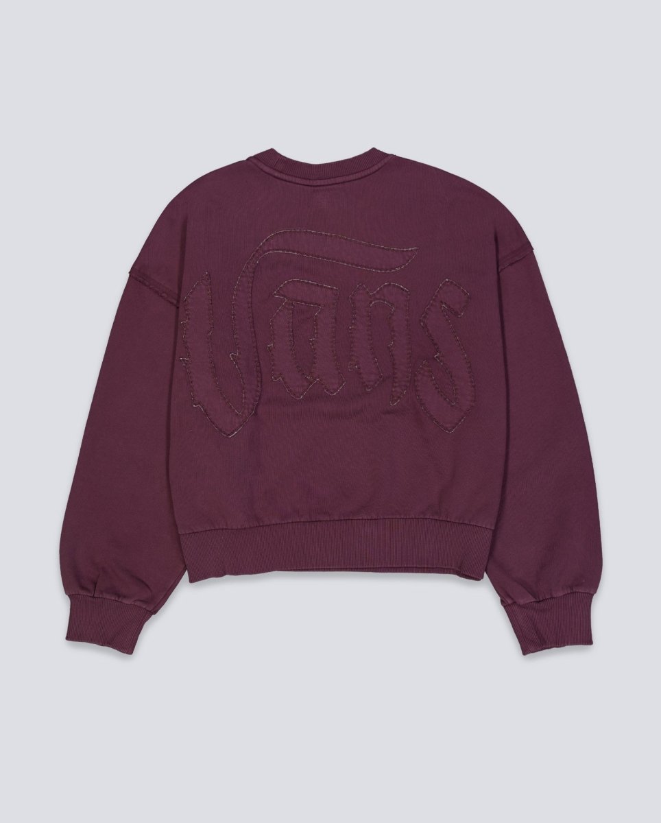 Sudadera Vans Got Your Back Crew Bay Leaf Granate Mujer VN000Q33EMS1