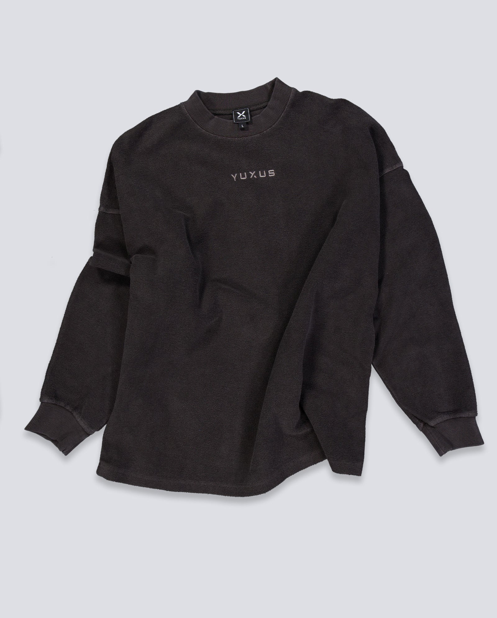 Sudadera Yuxus Cronos Reverse Gris Unisex 10-SP24-CREWNECK-COAL.