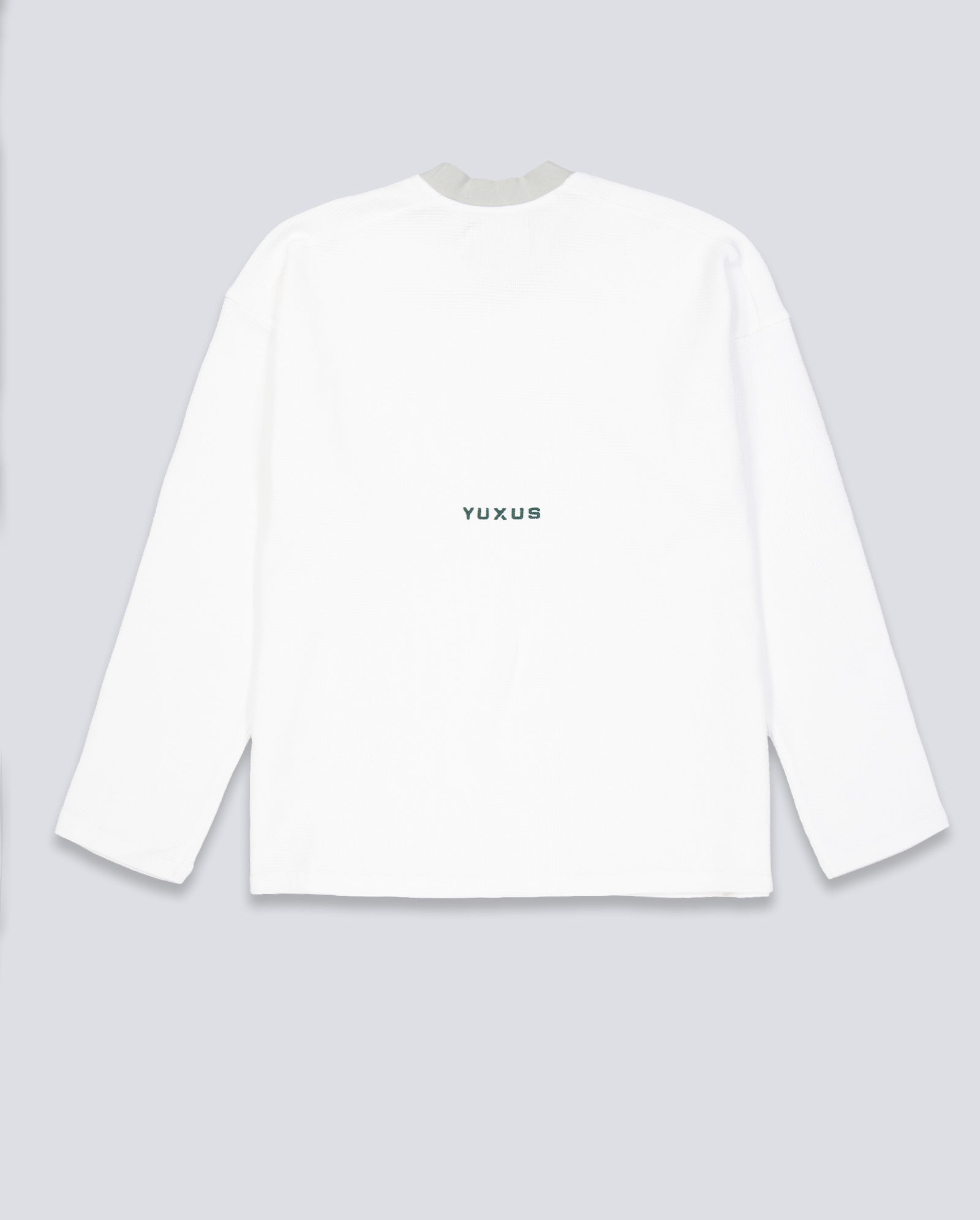 Sudadera Yuxus White Cronos Waffle Lonsleeve Blanco Unisex White Cronos Waffle Lonsleeve