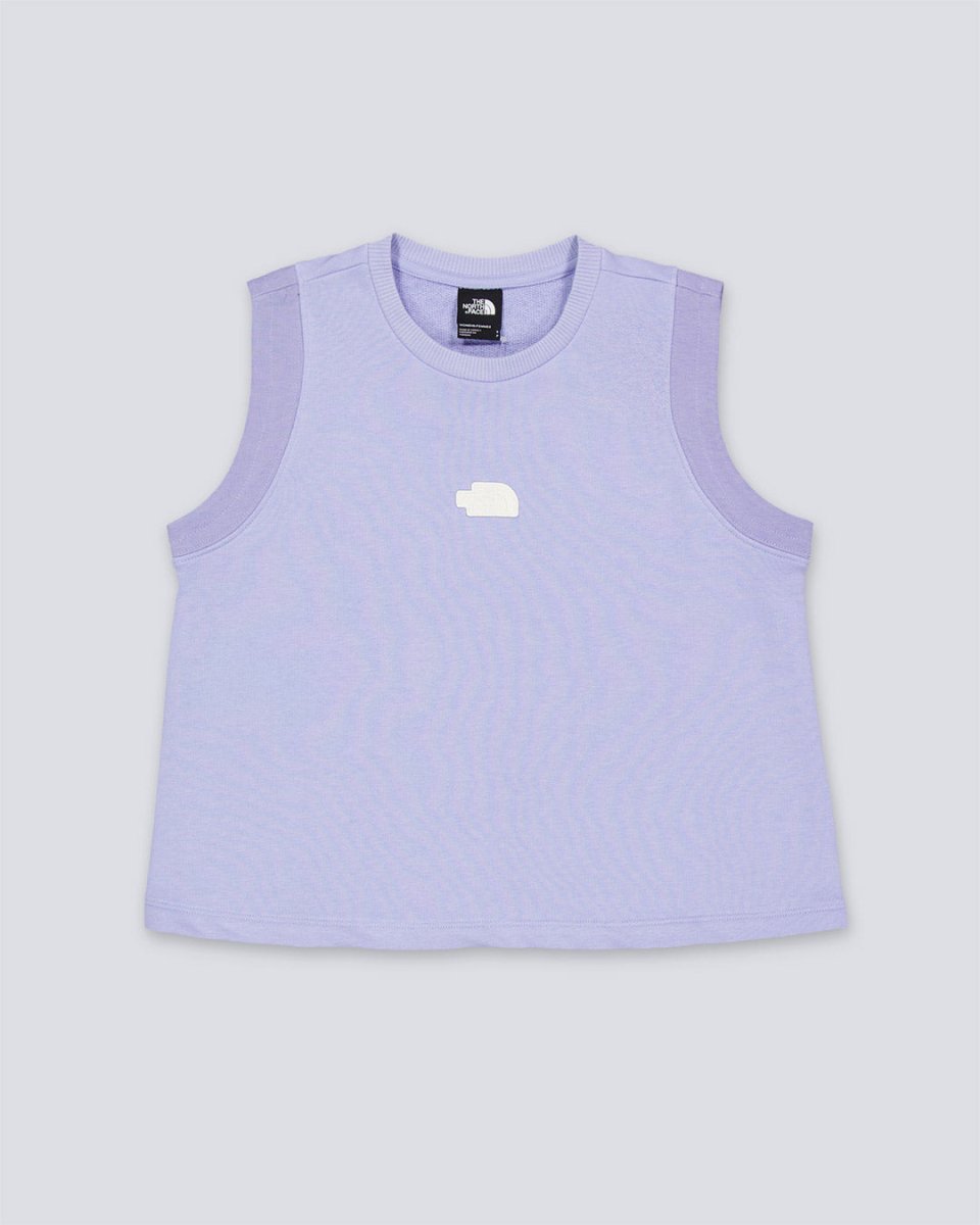 Top The North Face Terry Relaxed Cropped Lila Mujer NF0A8C260VI1