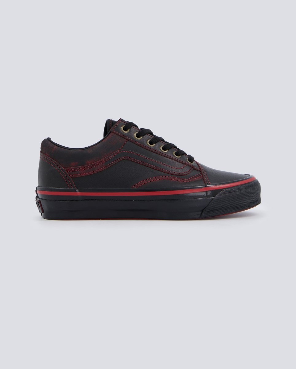 Vans Lx Old Skool Leather Negro Y Rojo Mujer VN000EDAKRK1 zapatillas