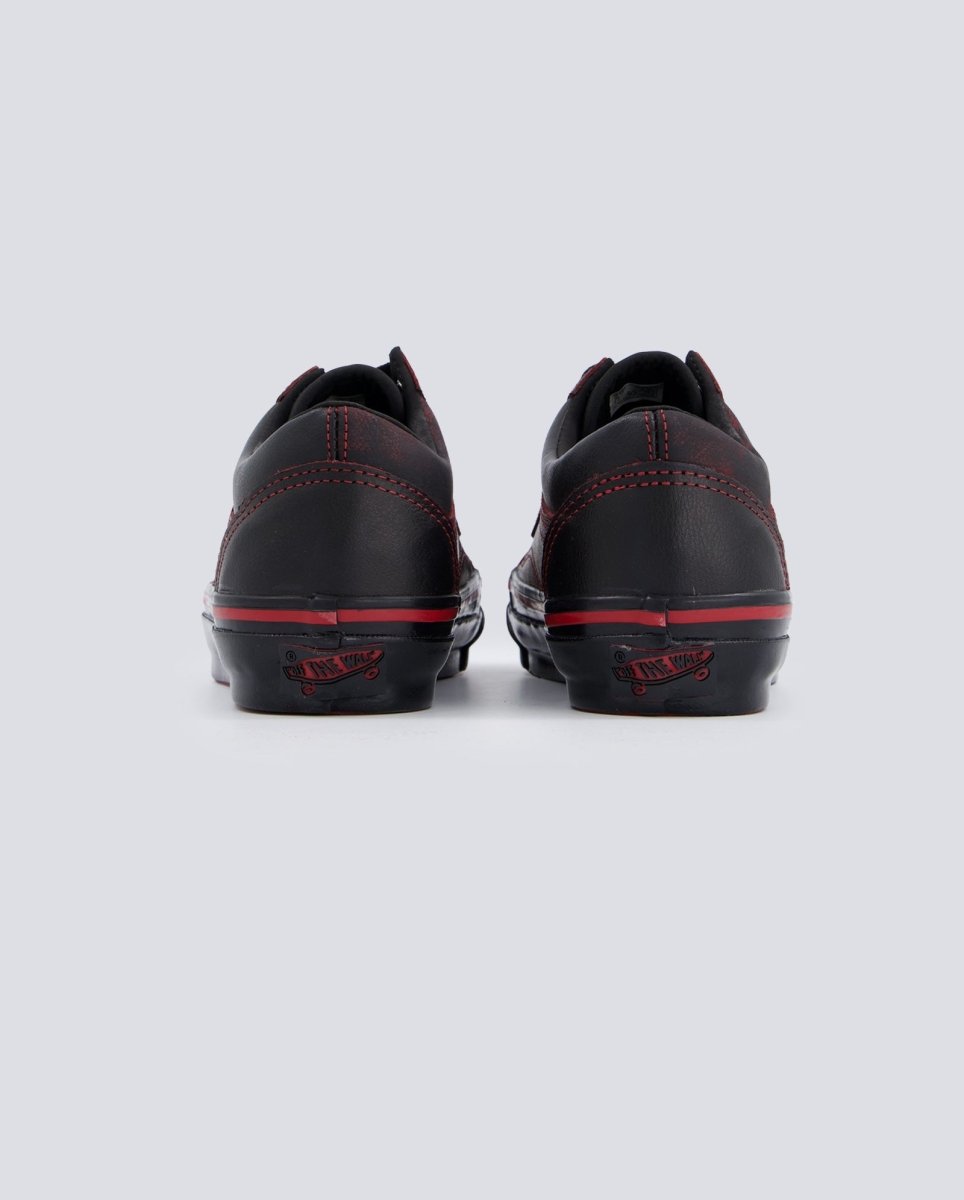 Vans Lx Old Skool Leather Negro Y Rojo Mujer VN000EDAKRK1 zapatillas