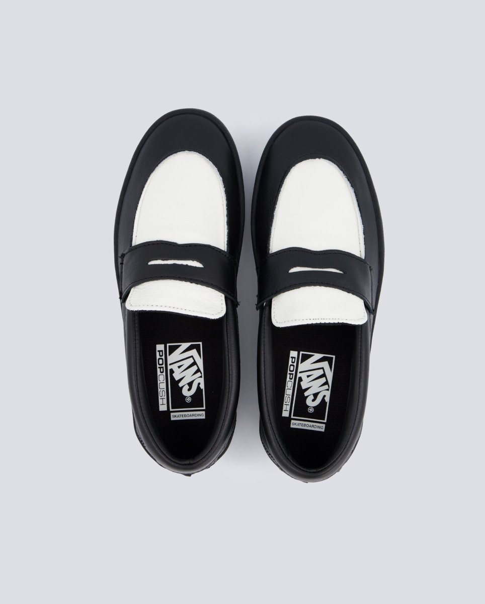 Vans Skate Loafer Negro Y Blanco Hombre zapatos