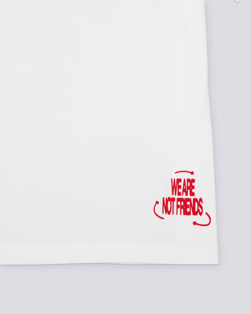Camiseta We Are Not Friends Recycled Zen Blanco Hombre