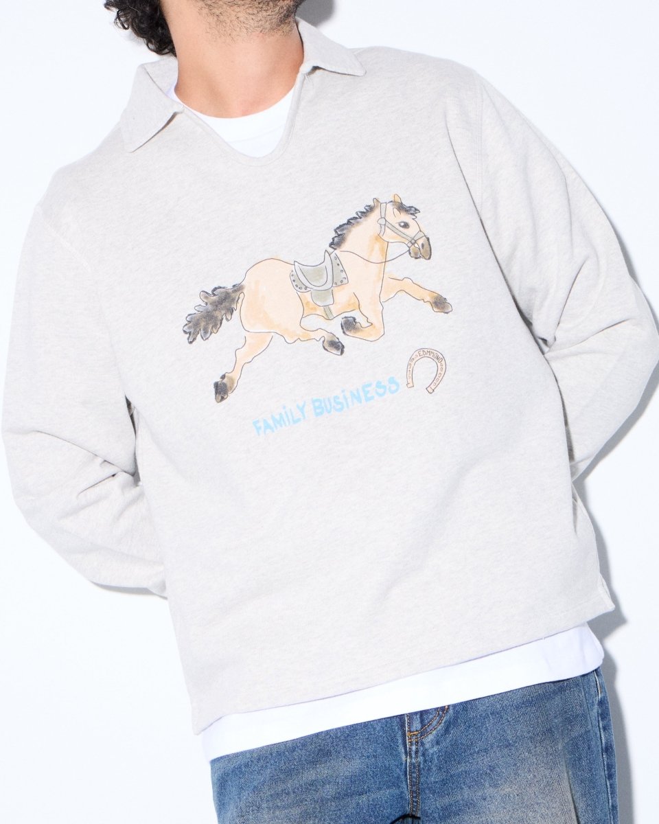 Sudadera Edmmond Studios Family Business Gris Claro Unisex