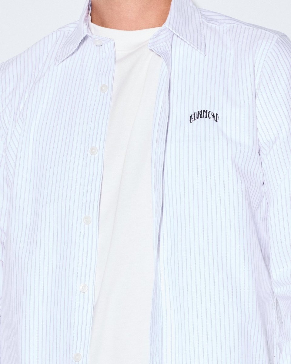 Camisa Edmmond Studios Mini Core Stripes Blanco Unisex