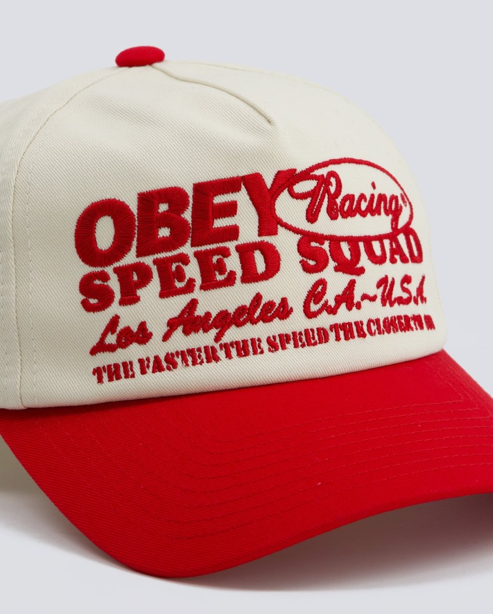 Gorra Obey Speed Squad 5 Panel Rojo Multicolor Unisex