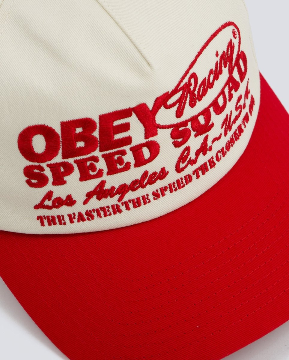 Gorra Obey Speed Squad 5 Panel Rojo Multicolor Unisex