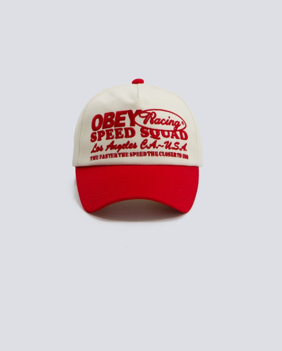 Gorra Obey Speed Squad 5 Panel Rojo Multicolor Unisex