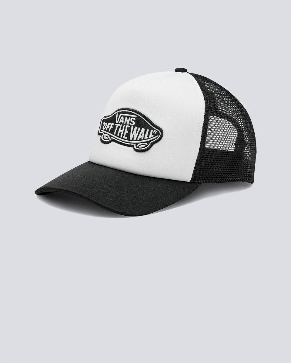 Gorra Vans Classic Patch Curved Bill Trucker Blanco Y Negro Unisex
