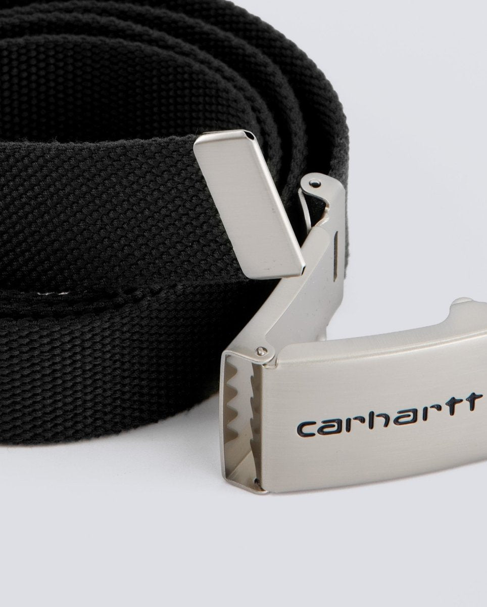 Cinturón Carhartt Wip Clip Belt Chrome Negro Unisex