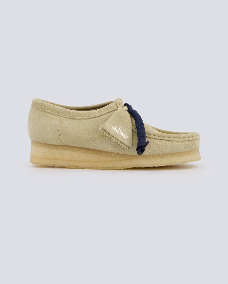 Clarks Wallabee Maple Suede Beige Mujer