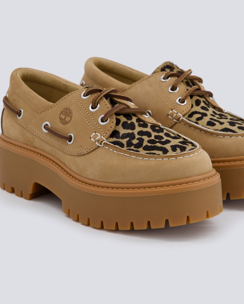 Timberland Boat Nubuck Leopardo Marrón Mujer