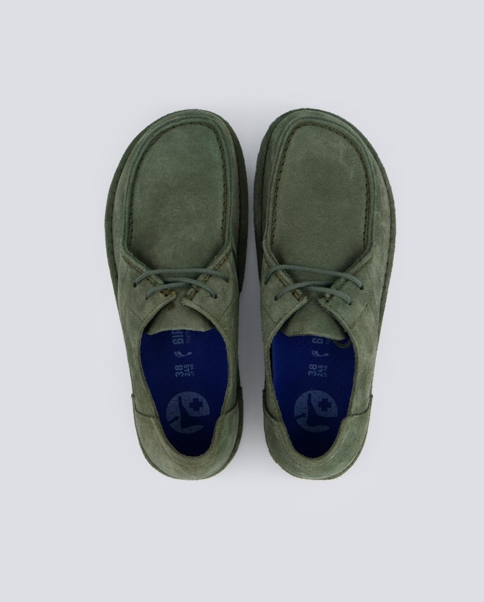 Birkenstock Utti Lace Ante Verde Mujer