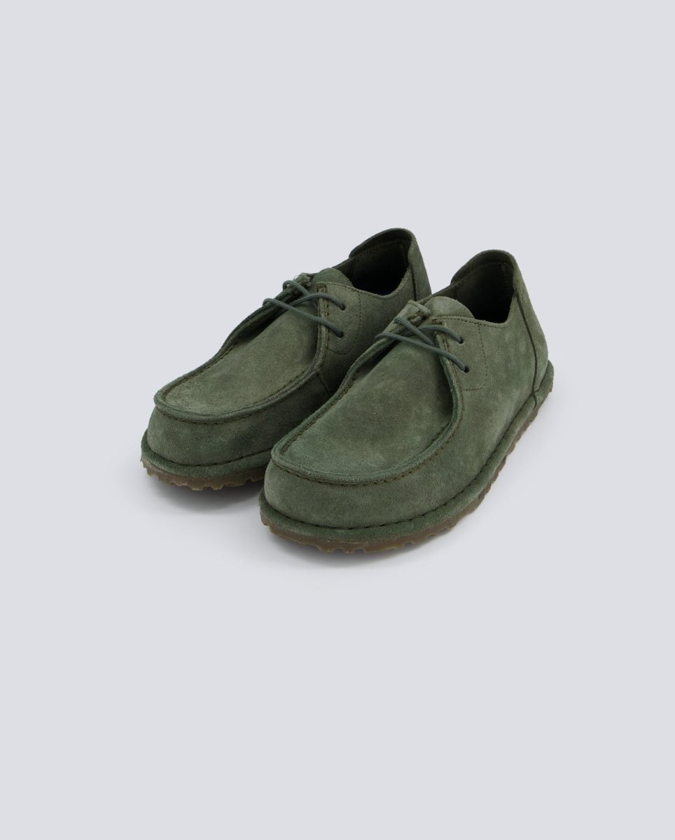 Birkenstock Utti Lace Ante Verde Mujer