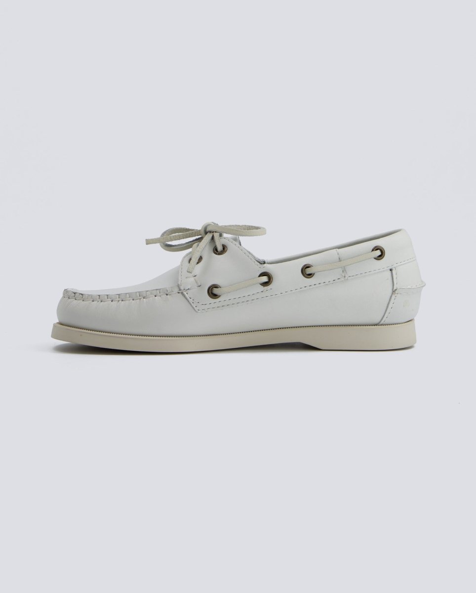 Sebago Docksides Portland Blanco Mujer