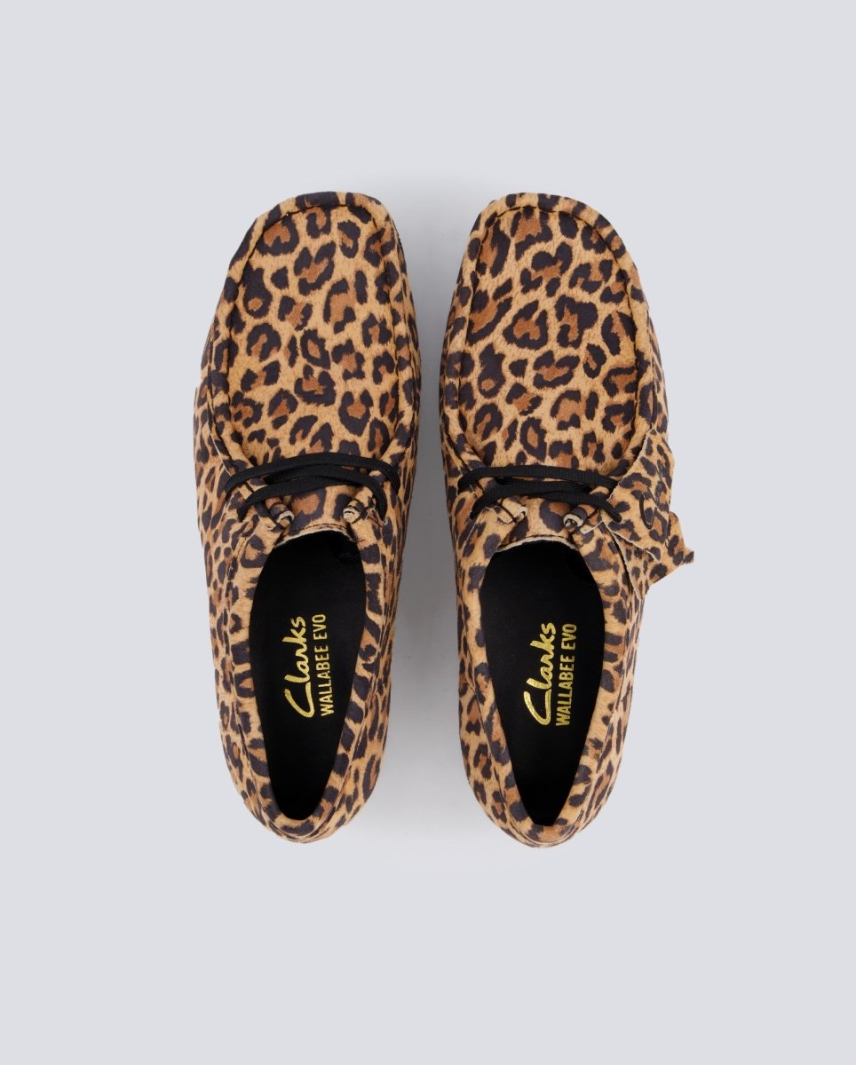 Clarks Wallabee Leopardo Mujer
