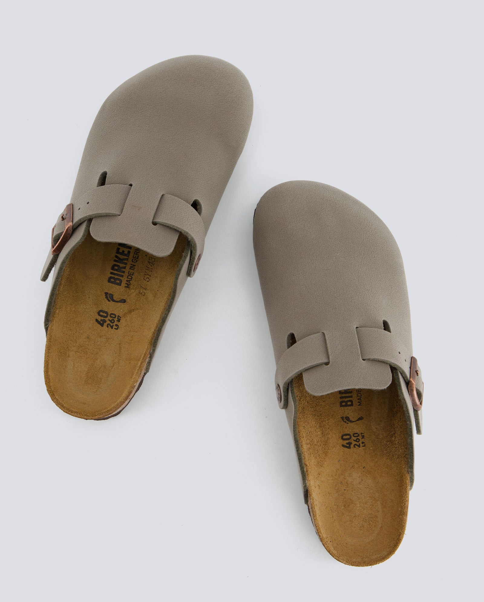 Birkenstock Boston TEX Birko-Flor Gris Hombre