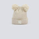 Gorro New Era Doble Pom Pom Beige Mujer