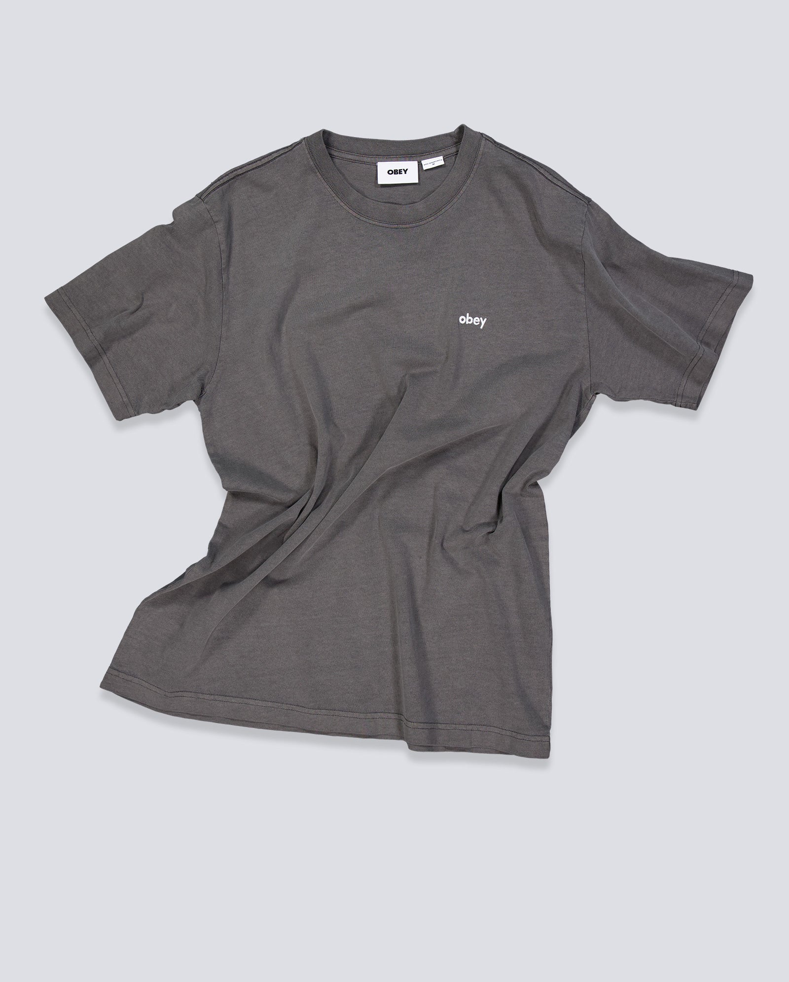 Camiseta Obey Lowercase Pigment Gris Unisex