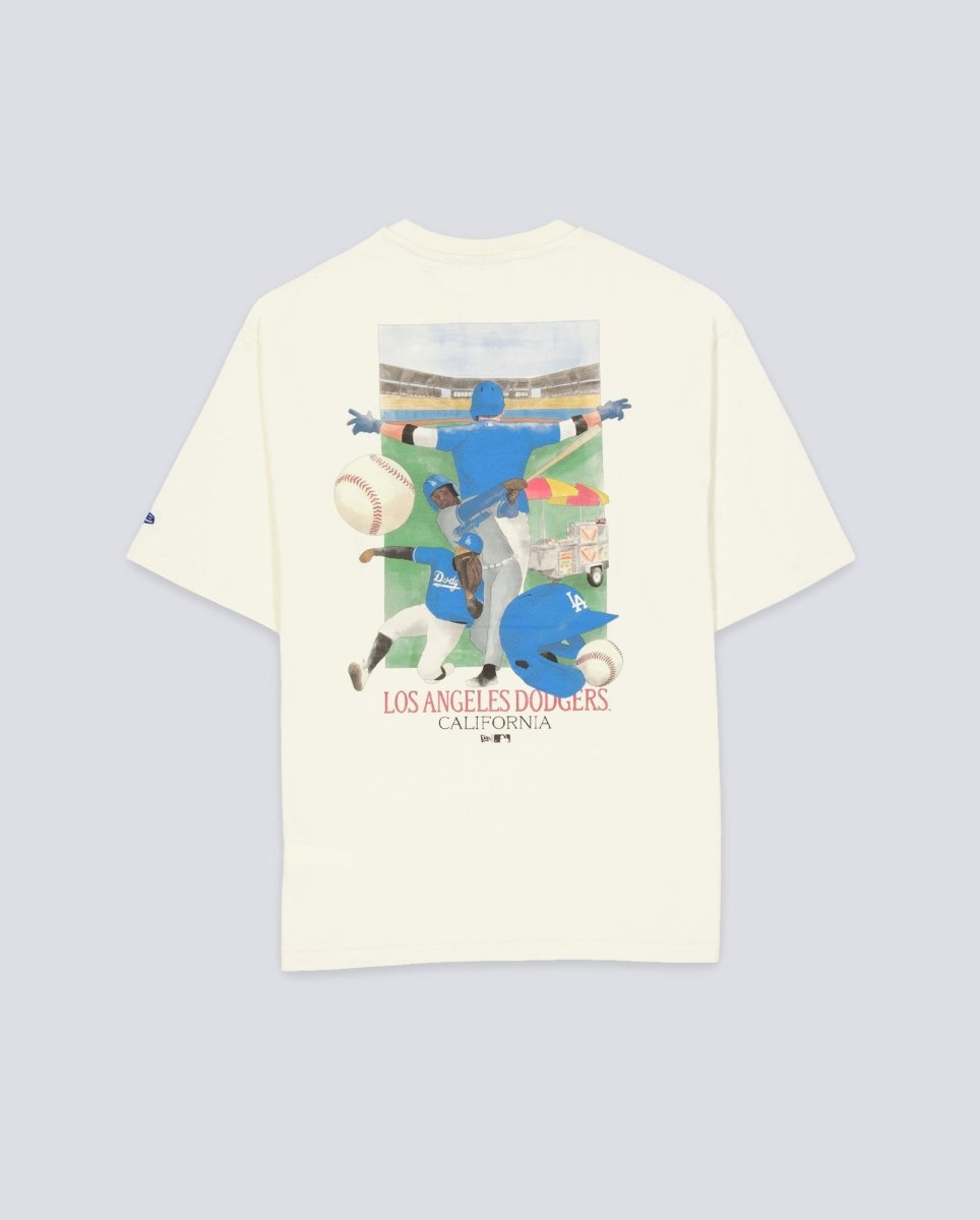 Camiseta Oversized New Era MLB LA Dodgers Beige Unisex