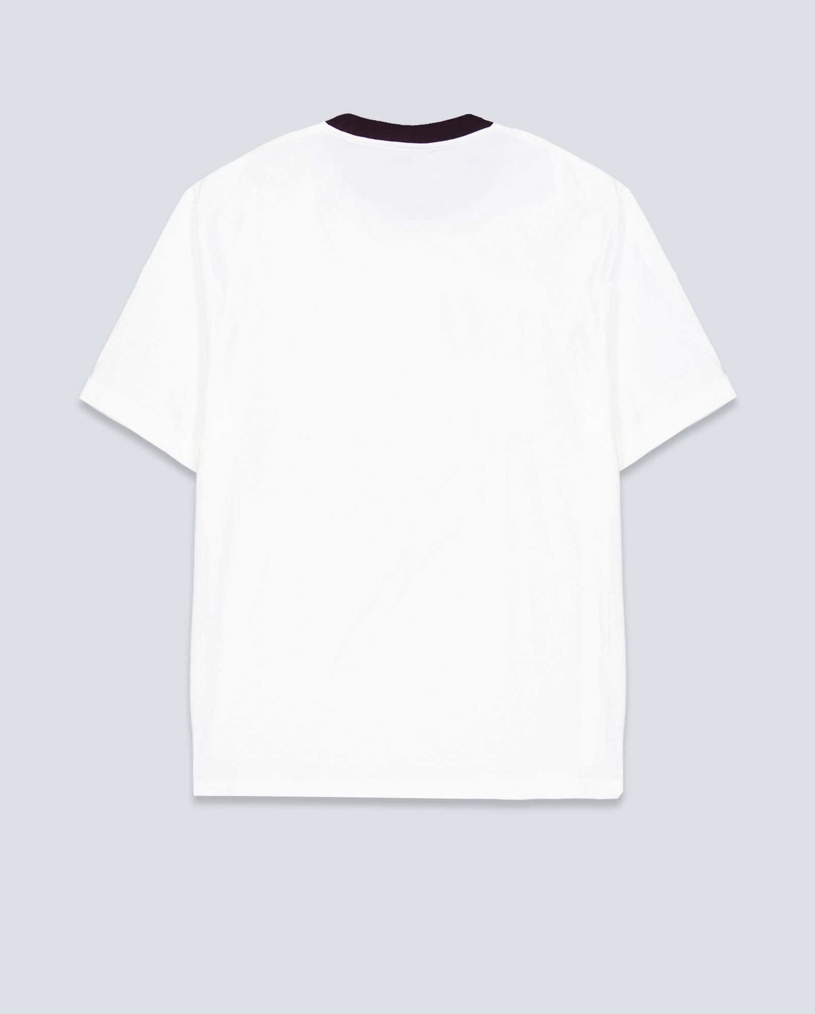 Camiseta Lacoste Cuello Contraste Blanco Unisex
