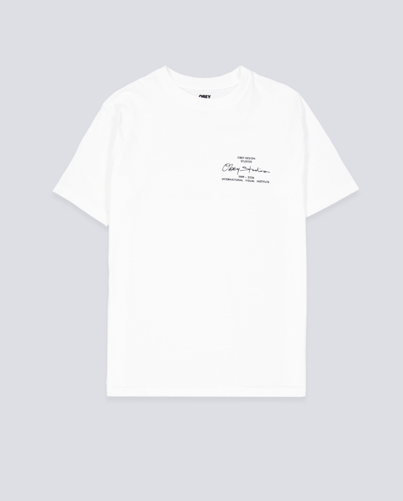 Camiseta Obey Institute Pigment Blanco Unisex