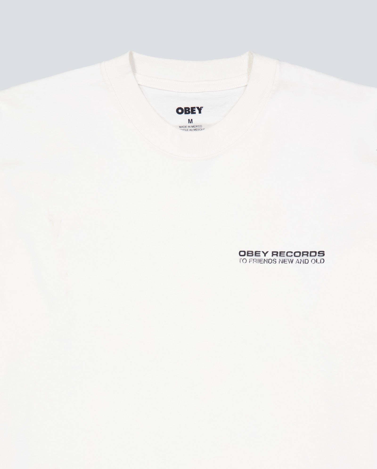 Camiseta Obey To New Friends And Old Blanco Unisex