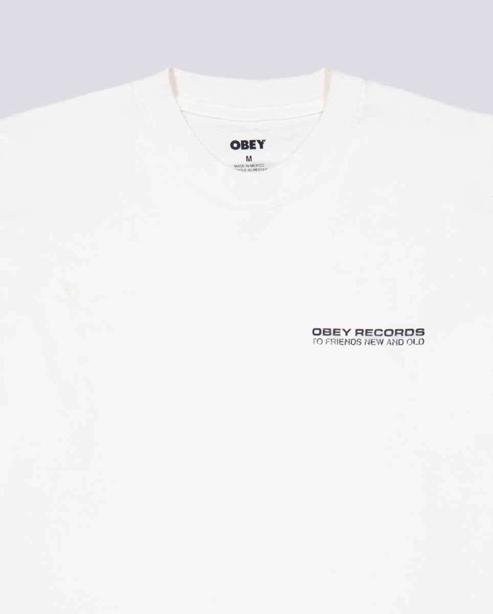Camiseta Obey To New Friends And Old Blanco Unisex