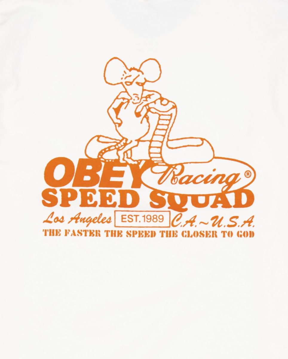 Camiseta Obey Speed Squad Blanco Unisex