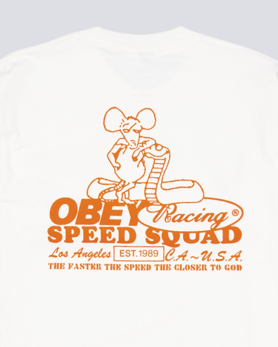 Camiseta Obey Speed Squad Blanco Unisex