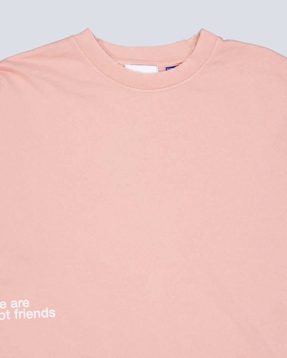 Camiseta We Are Not Friends Timeless Boxy Rosa Unisex