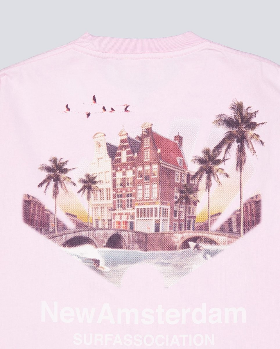 Camiseta New Amsterdam Tropical Tee Rosa Unisex