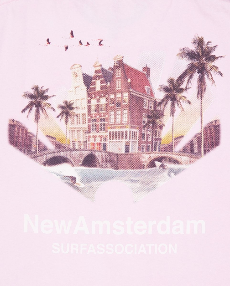 Camiseta New Amsterdam Tropical Tee Rosa Unisex