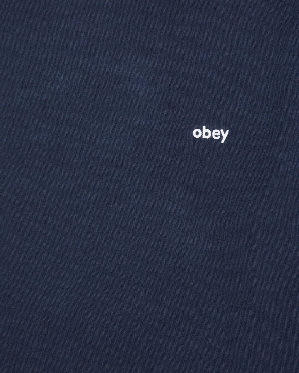 Camiseta Obey Lowercase Pigment Azul Marino Unisex