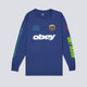 Camiseta Manga Larga Obey Mega Global Mania Azul Hombre