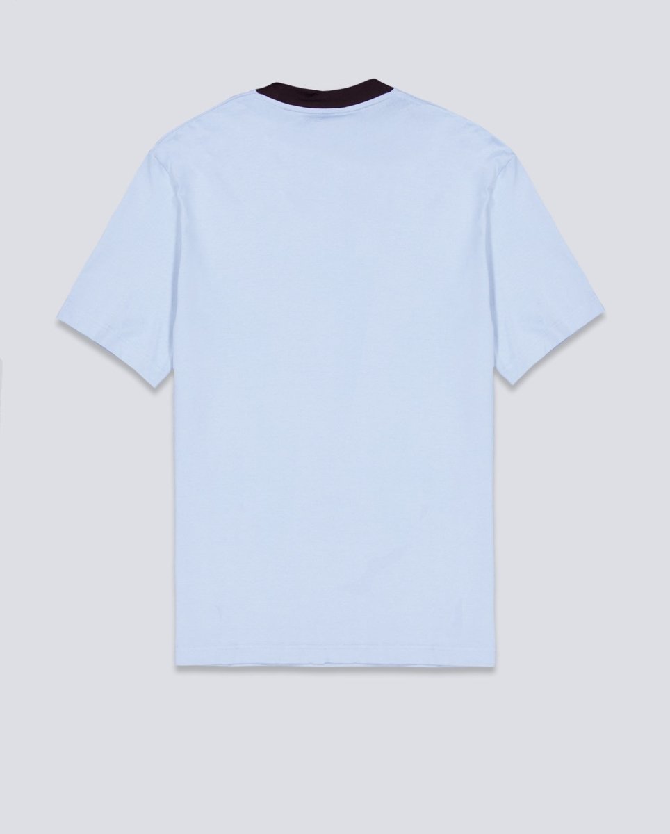 Camiseta Lacoste Cuello Contraste Azul Unisex