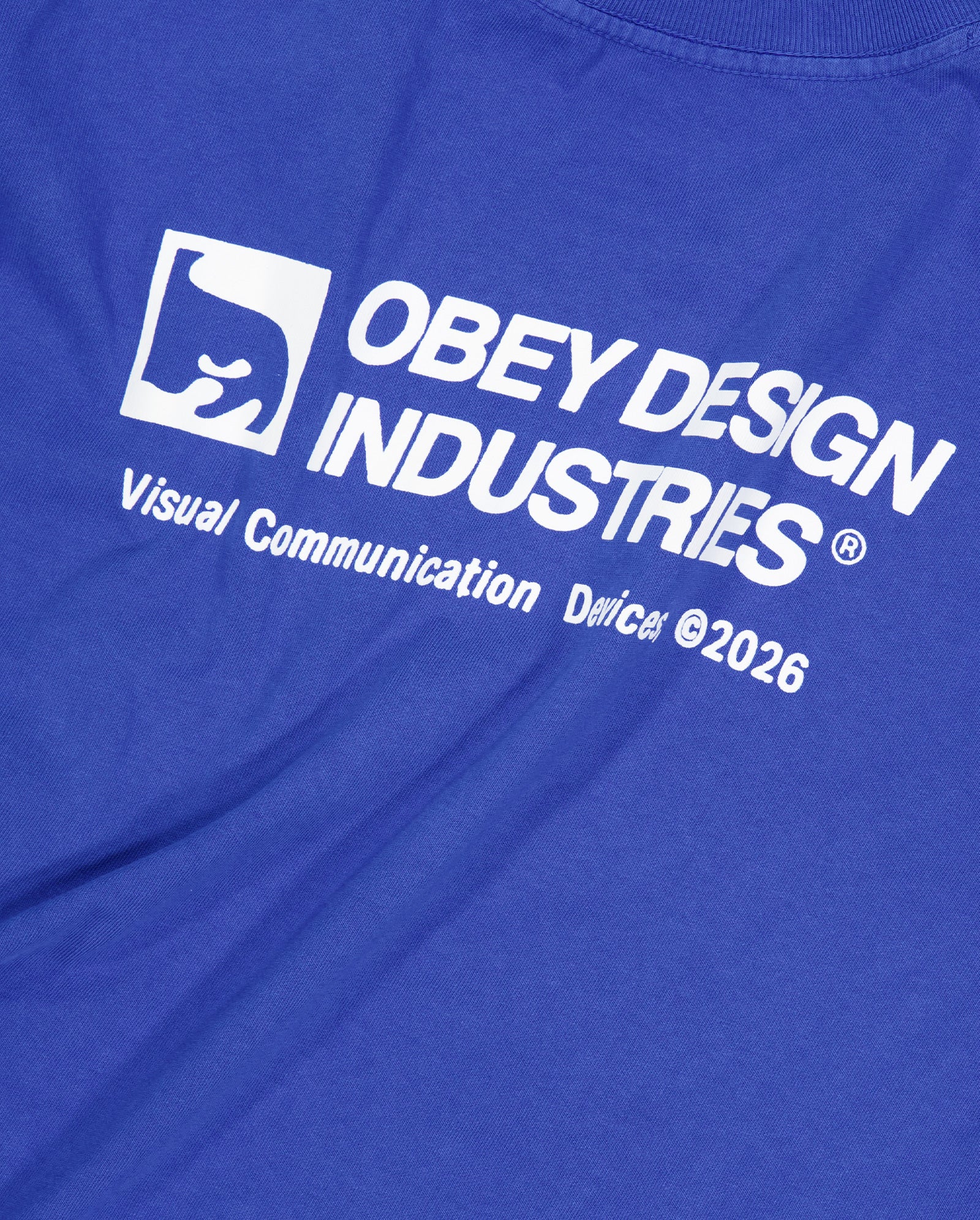 Camiseta Obey Devices Pigment Azul Unisex