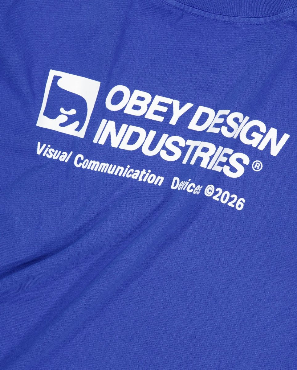Camiseta Obey Devices Pigment Azul Unisex
