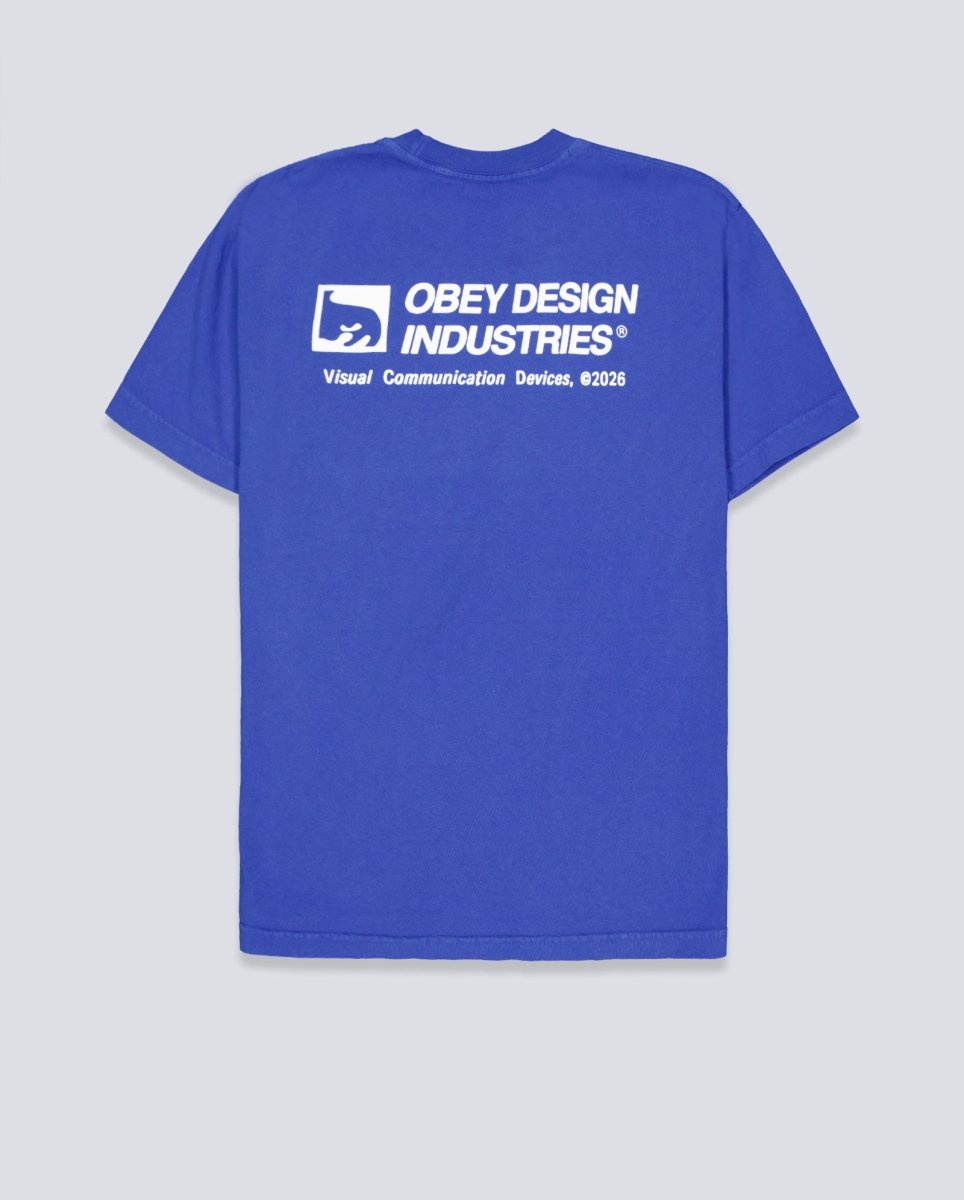 Camiseta Obey Devices Pigment Azul Unisex