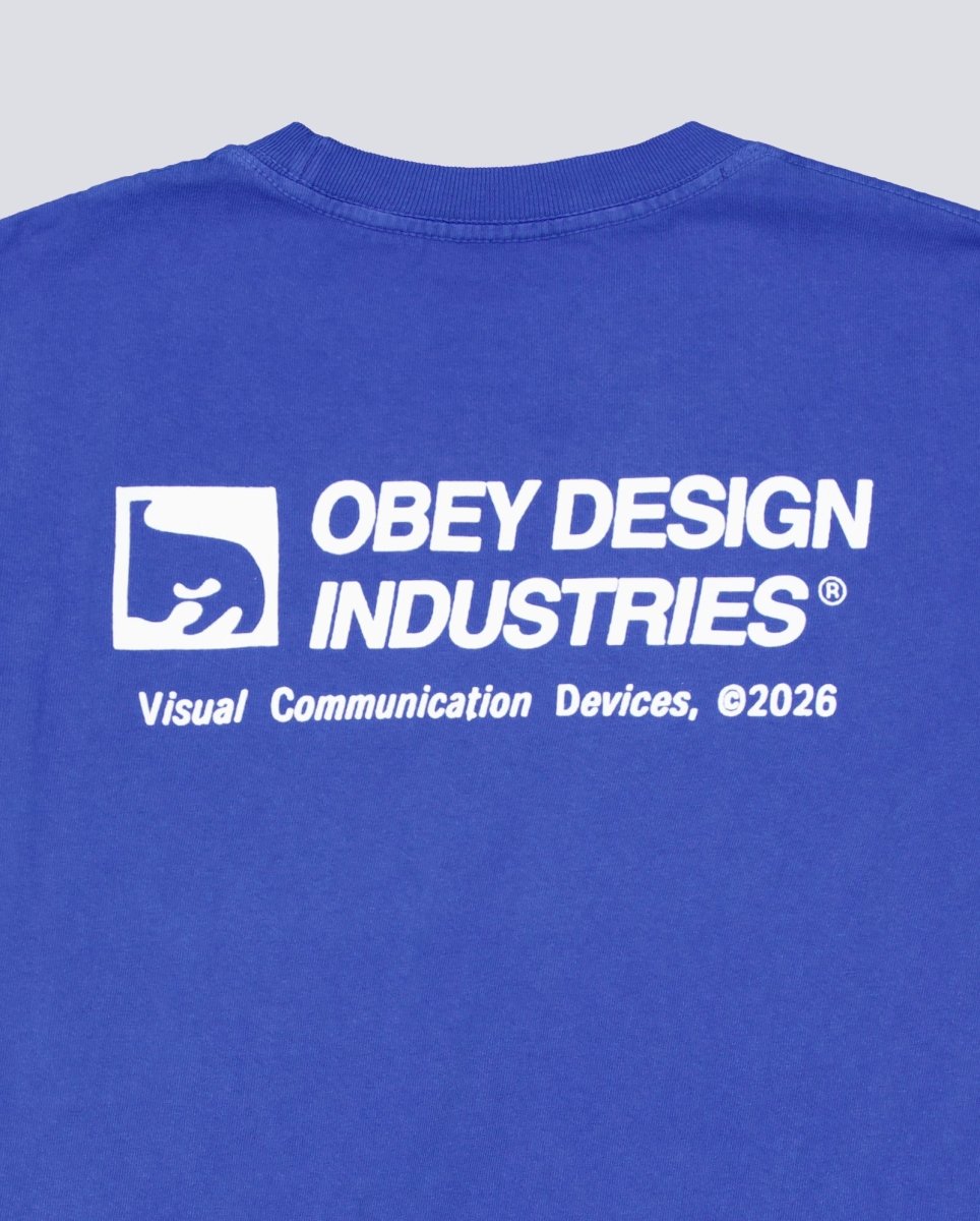 Camiseta Obey Devices Pigment Azul Unisex