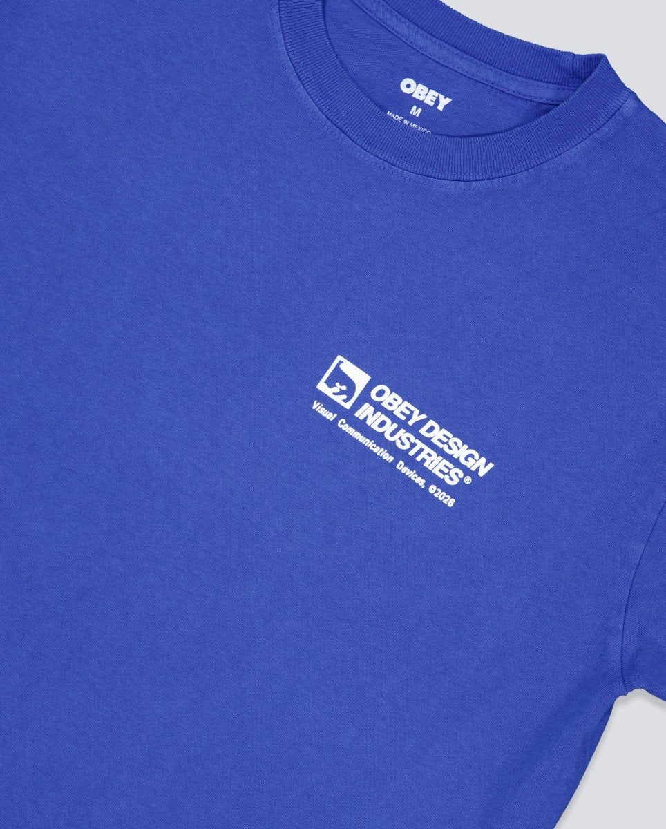 Camiseta Obey Devices Pigment Azul Unisex
