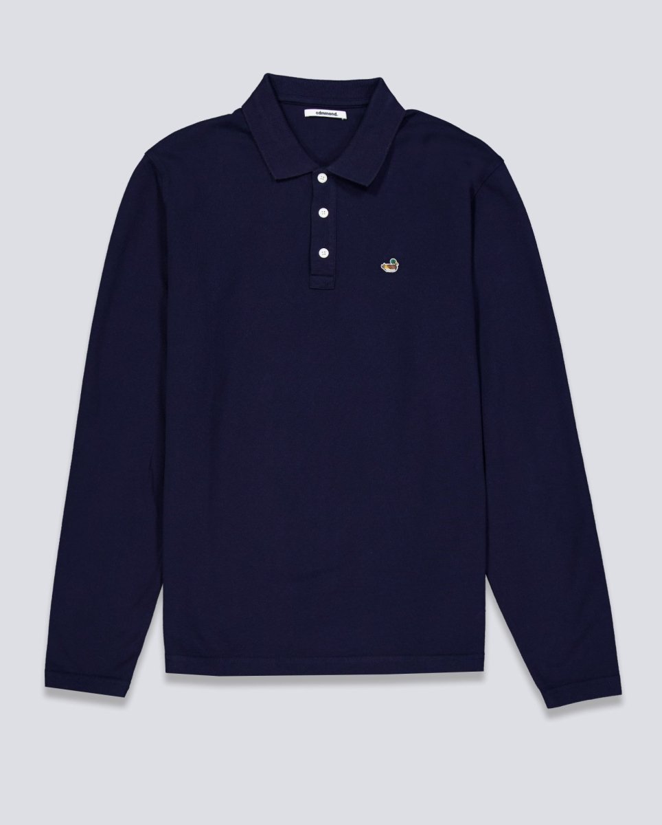 Polo Edmmond Studios Duck LS Azul Marino Unisex