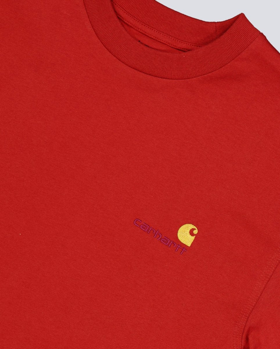 Camiseta Carhartt WIP American Scripts Rojo Unisex