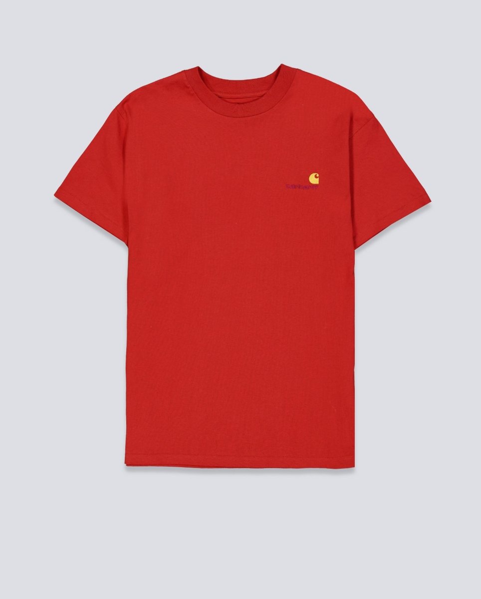 Camiseta Carhartt WIP American Scripts Rojo Unisex